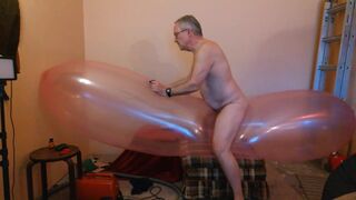 Balloonbanger 83) Ride Hump Pop Giant Blimp Balloon! - 5 image