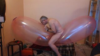 Balloonbanger 83) Ride Hump Pop Giant Blimp Balloon! - 9 image