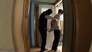 Inexperienced lad got tied and sexually used by anonymous offender