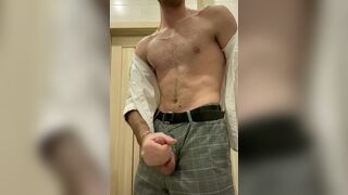 I JERK OFF IN THE OFFICE EAT MY RUSSIAN BIG DICK CUMSHOT - 6 image