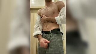I JERK OFF IN THE OFFICE EAT MY RUSSIAN BIG DICK CUMSHOT - 8 image