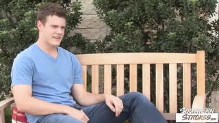 SOUTHERNSTROKES Amateur Ryan Saddle Masturbates Solo - 1 image