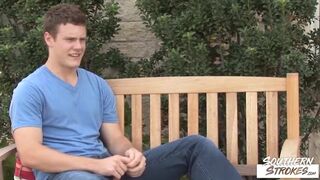 SOUTHERNSTROKES Amateur Ryan Saddle Masturbates Solo
