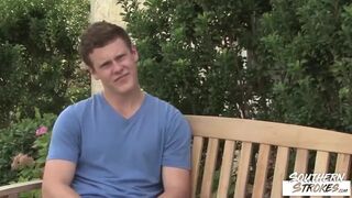 SOUTHERNSTROKES Amateur Ryan Saddle Masturbates Solo - 4 image