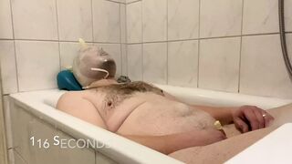 BHDL - THE BREATHTUB 3 - EXTREME LATEX GLOVE BREATHPLAY WITH CUM EATING IN THE BATHTUB - - 1 image