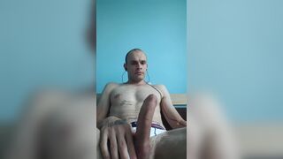 Jerk off session with close ups. Cumshot. Messy cumming. Uncut dick. - 3 image