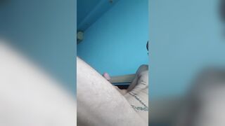 Jerk off session with close ups. Cumshot. Messy cumming. Uncut dick. - 6 image