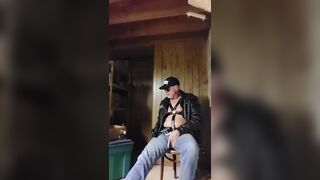 Leather guy enjoying some down time