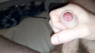 EDGING AN UNCUT COCK - BIG CUMSHOT ON MYSELF - 15 image