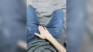 Solo Amateur Young boy jerking off in jean - E01 - 1 image