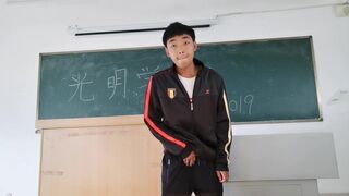 china boy Asian boys Amateur twink Masturbation cute teen cum university schoolroom - 2 image