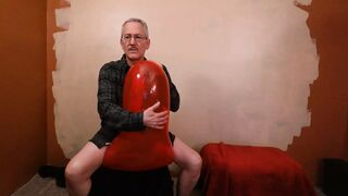 Balloonbanger 79) Qualatex 24 inch Balloon Inflation and Jerk-Off Fun - Daddy Looner - 1 image