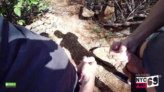 Public Sex 2 guys Big dick handjobs - 10 image