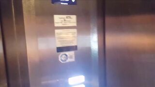 TOTAL EXHIB ! NAKED in Elevator & Hotel Smoking Lounge