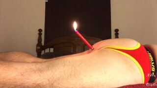 Lighted Candle in Studs PHAT Ass