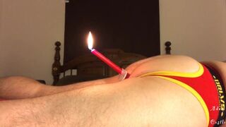 Lighted Candle in Studs PHAT Ass