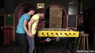 Gay teen boy rides cock till wife comes in