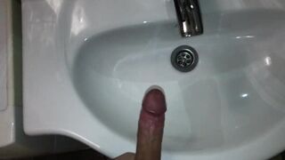 GUY CLOSED IN BATHROOM AND JERKING FOR HIS ONLINE FRIEND / DIRTY TALK - 2 image