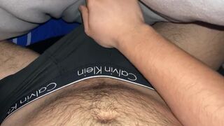 Slut Edges for 2 Days under the Sheets, Leaking Pre Cum