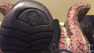 Sissy Boot Licking & Worship POV while Eating Peanuts - 1 image