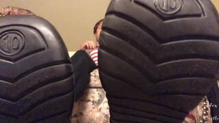 Sissy Boot Licking & Worship POV while Eating Peanuts - 2 image