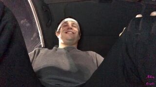 Dude Doms Sissy with Burps in Car POV - 1 image