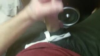 Stroking Big Cock in Dorm