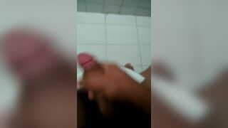Young Man Masturbates in the Bathroom with Soap while there are People in my House