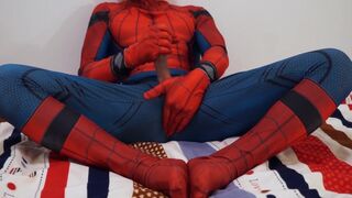 Lustful Spiderman Masturbates, Discharges Web.
