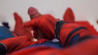 Lustful Spiderman Masturbates, Discharges Web.
