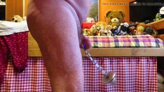 The oldie swings his balls