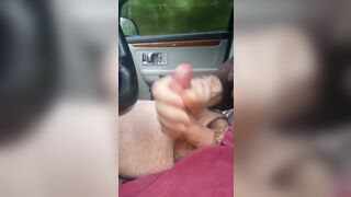 Jerking off whilst driving. Large Cum discharged - 4 image