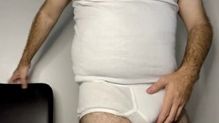 Bulging in White Briefs