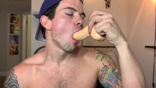 Banging myself with a Fake Penis for a Fan Episode