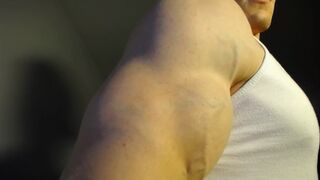 Up Close Muscle God Flexing