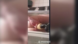 Me with biggest sex toy and ejaculation