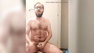 Locked guy plugs and abuses his balls