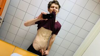 Sexy stud Jerking Off in Biffy at Gym (RISKY)/ Not Quite caught ! /Hunks /Cute - 1 image