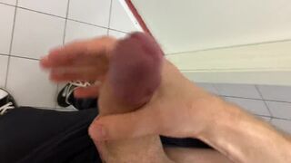 Sexy stud Jerking Off in Biffy at Gym (RISKY)/ Not Quite caught ! /Hunks /Cute - 5 image