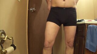 Cumming in my underclothes wearing my home made jock thongs - 4 image