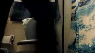 Teen jerk and cum in the bathroom - 1 image