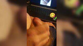 Married Scottish fat jerking off to gay porn, snap chat underneath - 4 image