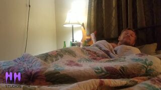 Lustful Step Son Cums Next To Mama In Sofa - 2 image