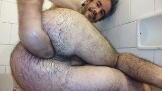 Sluggishly my corpulent and shaggy booty swallows my hand - 1 image