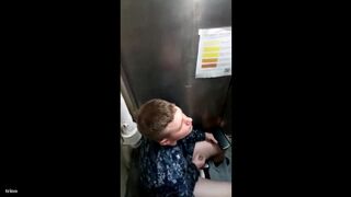 British Soldier Caught Jerking & Cumming In Mens Room Stall - 1 image