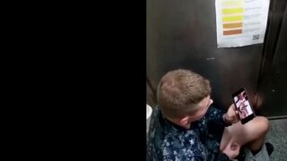 British Soldier Caught Jerking & Cumming In Mens Room Stall - 2 image