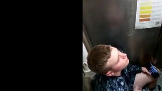 British Soldier Caught Jerking & Cumming In Mens Room Stall - 3 image