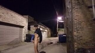 Lustful Dong Disrobes Stripped and Jacks-Off in back Alley - 5 image