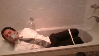 Martin Tied and Gagged in the Bathtub - 1 image