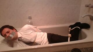 Martin Tied and Gagged in the Bathtub - 2 image